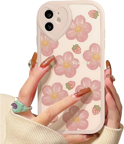 Vista 34 de Lovmooful Funda para iPhone 11 con diseño de oso lindo floral con lentes de Flor de Oso2