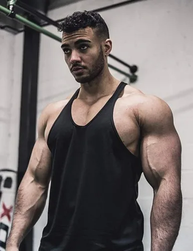 Vista 2 de COOFANDY Camisetas sin mangas para hombre, paquete de 3 camisetas sin mangas para gimnasio, espalda en Y, muscular, fisicoculturismo, camisetas sin