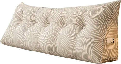 Vista 10 de Cojín triangular para mesita de noche, gran cabecero triangular con cuña para reposo en cama, almohada de lectura, respaldo y soporte de Azul