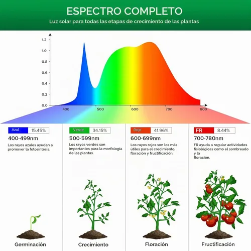 Vista 4 de SANSI Paquete de 6 bombillas LED de crecimiento de espectro completo, base