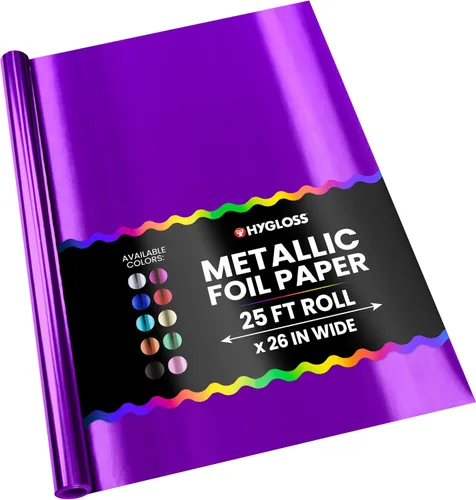 Vista 13 de Hygloss Products - Papel de aluminio metálico brillante, hojas de 20 x 26 pulgadas para artes, manualidades y envoltura de Navidad