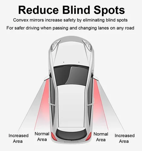 Vista 3 de Espejo de Punto Ciego Paquete de 2, Espejo Convexo Espejo de Punto Ciego de Coche Espejo de Punto Ciego para Coche, Espejo Lateral Punto Ciego