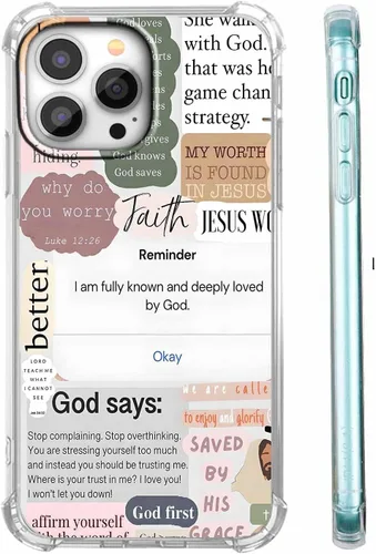 Vista 53 de Funda para Celular con Versículos de la Biblia, Colocación de Citas Cristianas de Jesús, Diseño Collage, Funda Protectora Suave de TPU de Moda