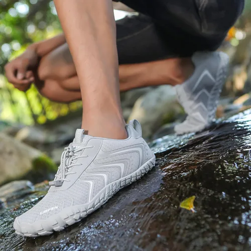 Vista 3 de UBFEN Zapatos acuáticos para natación, para hombre y mujer, para deportes de playa, secado rápido, descalzos para navegación, pesca, buceo, surf