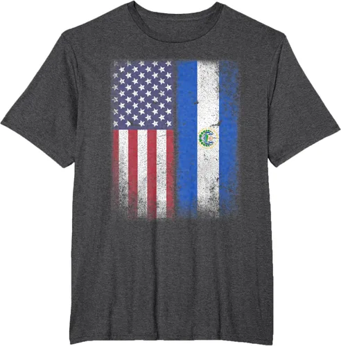 Vista 22 de Salvadoran American Flag El Salvador Salvadorean Salvadorian T-Shirt for Women Kids Men
