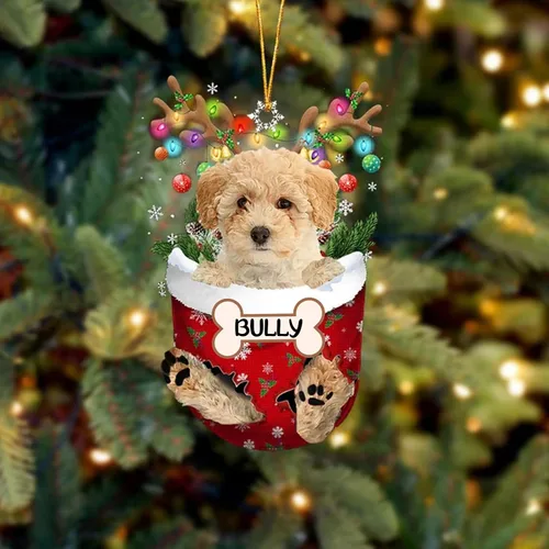 Vista 77 de IZI POD Affenpinscher Adorno de Navidad personalizado para perro, adorno de bolsillo de nieve para perro para árbol de Navidad, adorno acrílico
