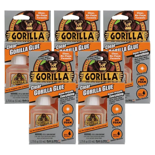 Vista 10 de Gorilla - Pegamento transparente, botella de 1.75 onzas (paquete de 1) - Cristal claro, para todo uso y resistente al agua