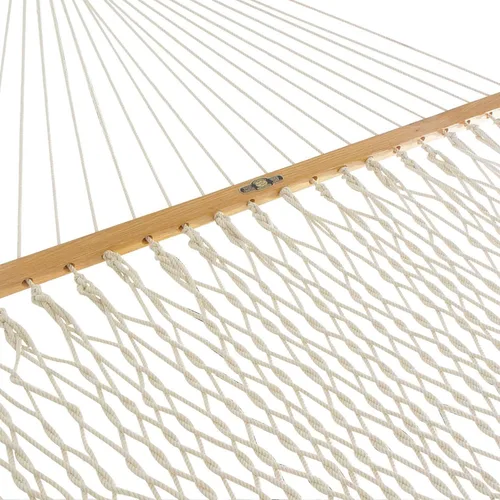 Vista 3 de Original Pawleys Island Hamaca de cuerda de algodón original presidencial de 15OC con cadenas de extensión gratis y ganchos para árboles, hecha a
