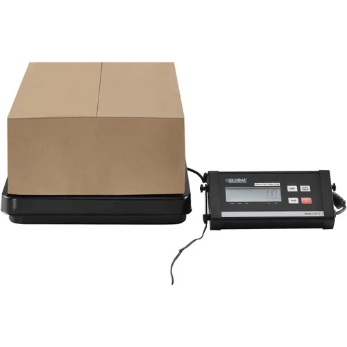 Vista 2 de Báscula de envío digital con adaptador de CA, 400 libras x 0.5 libras, 12 pulgadas de ancho x 12 pulgadas de largo