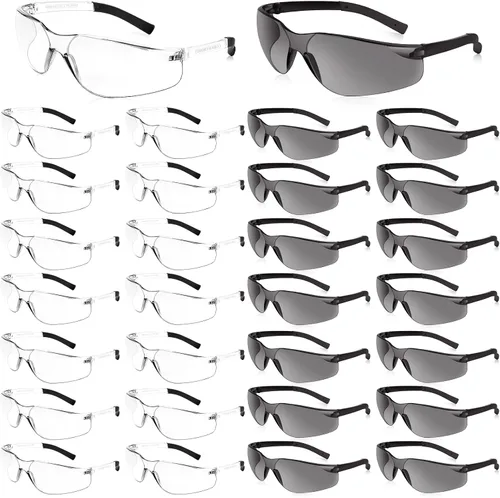 Vista 12 de Salfboy Clear Safety Glasses Bulk for Men, Ansi Z87.1 Protective Eyewear