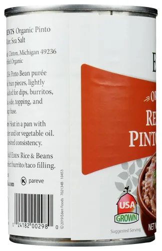 Vista 3 de Eden Foods Frijoles Pintos Refritos Orgánicos - 16 oz3