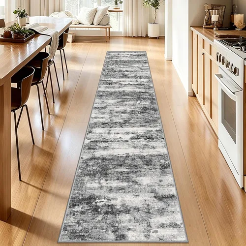 Vista 34 de Alfombra de pasillo lavables de 2 x 5, moderna alfombra abstracta para corredor, alfombra de pasillo de cocina ultrafina con respaldo
