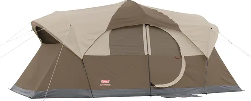 Vista 8 de Coleman WeatherMaster Camping Tent with Rainfly & Room Divider, Spacious Weatherproof Family Tent with Carry Bag