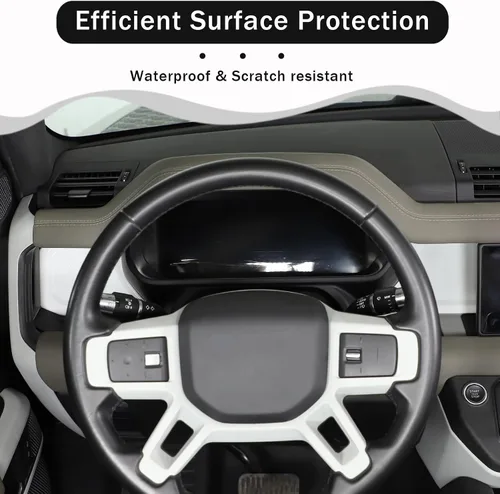 Vista 3 de Cubierta decorativa para panel de instrumentos para Land Rover Defender 2020, 2021, 2022 y 2023, accesorios de material ABS, cubierta protectora