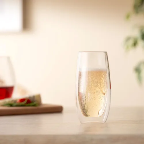 Vista 3 de Bodum Skal - Juego de 2 vasos de vidrio de borosilicato de doble pared, doble pared