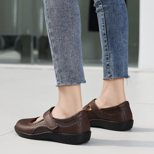 Vista 7 de Oviaric Zapatos planos clásicos y cómodos Mary Jane para mujer, zapatos de vestir casuales a la moda, bonitos zapatos de vestir con puntera cerrada