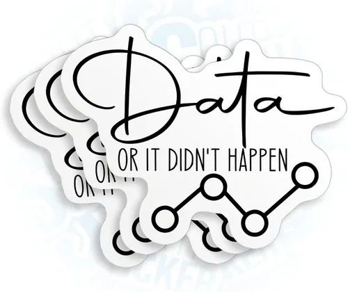 Vista 7 de Calcomanías de vinilo troqueladas con texto en inglés "Data Or It Didn't Happen", cita divertida, inclusión de SPED, terapeuta de ABA, BCBA