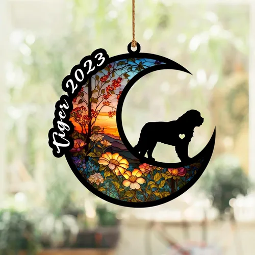 Vista 39 de Atrapasoles conmemorativo para perros, regalo de condolencia de perro de la pérdida del bulldog americano, regalos conmemorativos para los amantes