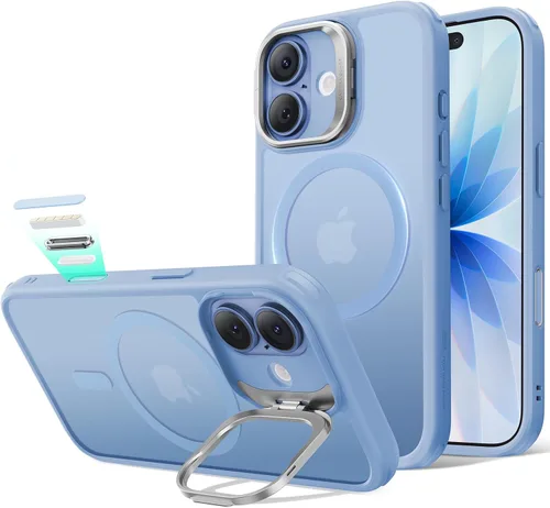 Vista 103 de ESR Funda para iPhone 13 Pro, compatible con MagSafe, protección de grado militar a prueba de golpes, soporte de anillo de cámara integrado, funda