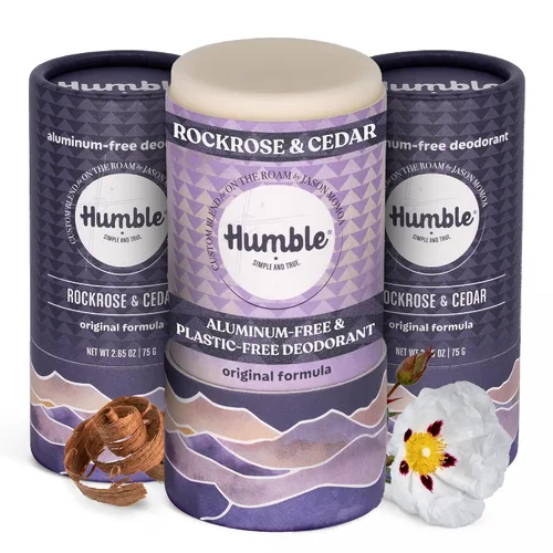Vista 11 de Humble desodorante sin aluminio con bicarbonato de sodio, rosa marroquí