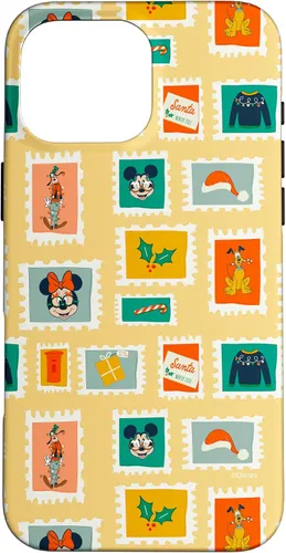Vista 19 de iPhone 16 Disney Mickey & Minnie Mouse Holiday Christmas Santa Stamps Case