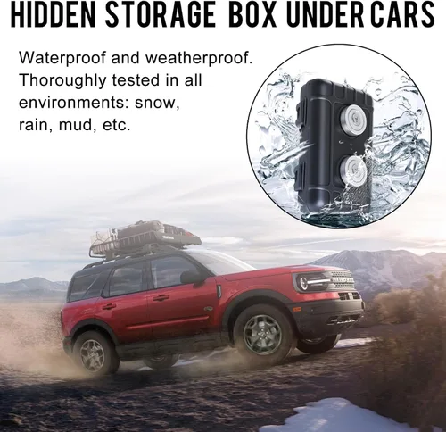 Vista 6 de Magnetic Key Holder Under Car, Hide A Key Outdoor/Under Car, Waterproof Magnetic Key Hider Outdoor