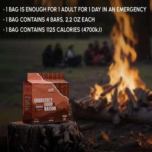 Vista 6 de Suministro de alimentos de emergencia - Ración de supervivencia de chocolate - 20 años de vida útil - 3 días