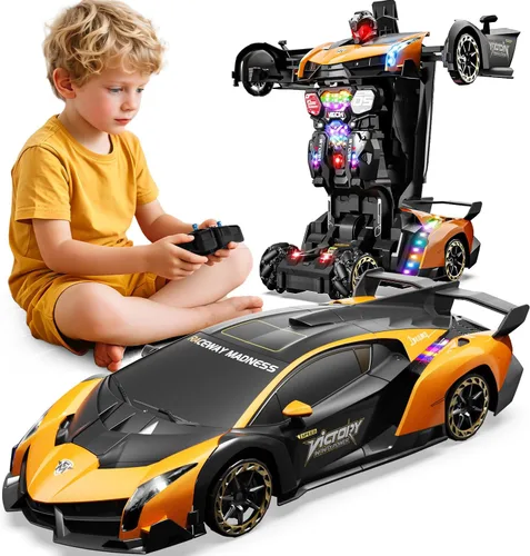 Vista 11 de Holyton 1:10 Transforming RC Car, coche de control remoto grande, azul