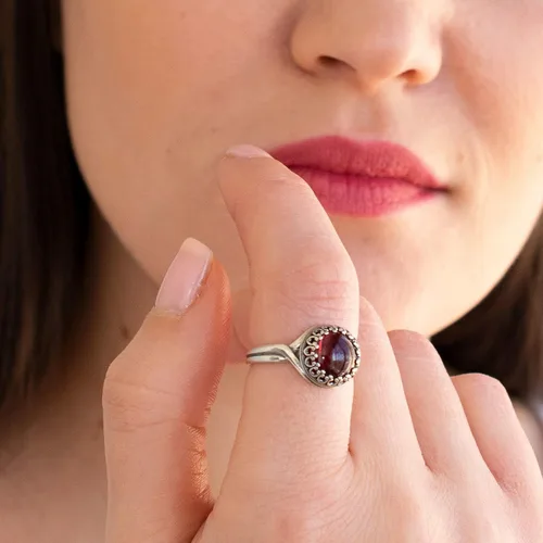 Vista 21 de 925 Sterling Silver Gemstone Rings for Women - Anniversary Rings for Women - Sterling Silver Rings for Women - Dainty Sterling Silver Rings