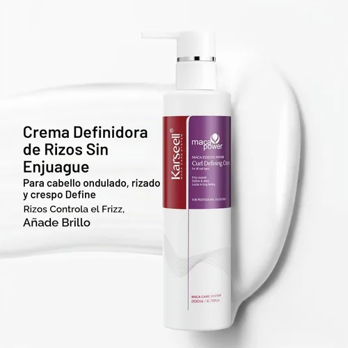 Vista 2 de Karseell Crema para definir rulos con perfección de curling, esencia de reparación para todo tipo de rizos y texturas de cabello, sin parabenos