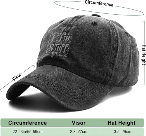 Vista 2 de I Fix Stuff and Know Things Sombrero para hombre, I Fix Things and I Know Stuff Hat, I Fix Things Sombrero 14 (negro)