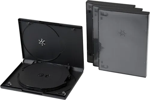 Vista 9 de Progo Funda premium para DVD de 6 discos de tamaño estándar de 0.551 in con funda transparente, solución de almacenamiento que ahorra espacio