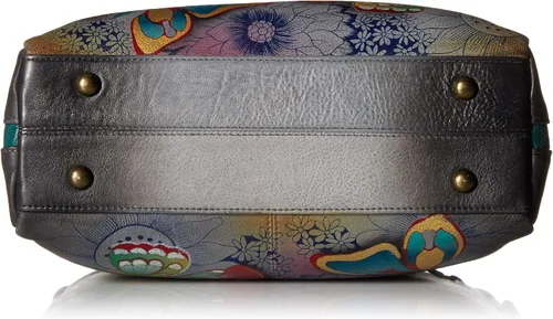 Vista 4 de Anna by Anuschka Cuerpo cruzado mediano de cuero genuino para mujer Arte original pintado a mano Organizador elegante y elegante