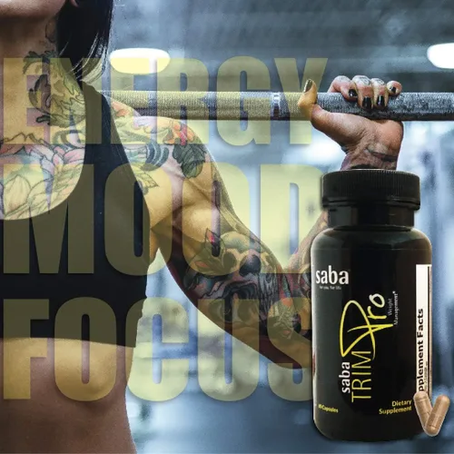 Vista 8 de Saba TrimPro™ - Quemador de grasa termogénico - Pérdida de peso, supresor del apetito y refuerzo de energía - Vitaminas, minerales e ingredientes