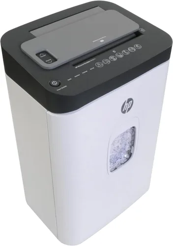 Vista 2 de HP - Trituradora de papel micro cortada, manual de 14 hojas, alimentación