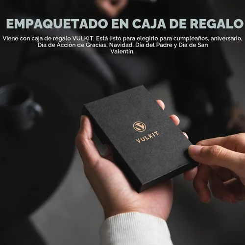 Vista 7 de VULKIT Clip magnético de cuero para dinero, portador de dinero, diseño minimalista con capacidad para hasta 15 billetes, Negro, Delgado