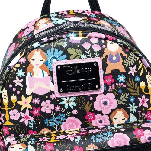 Vista 4 de Loungefly Disney Beauty and the Beast Belle - Mochila floral, Varios