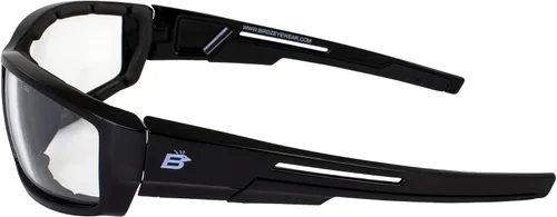 Vista 3 de Gafas de sol Swoop antiniebla acolchadas para motocicleta, marco negro con lente amarilla