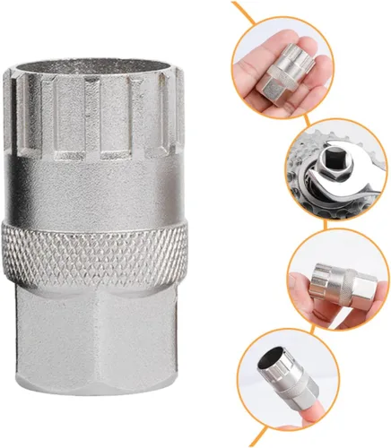 Vista 3 de VANZACK Uds Herramienta de eliminación de rueda libre de bicicleta Cassette Lockring Socket niquelado Fácil de usar Accesorios de ciclismo