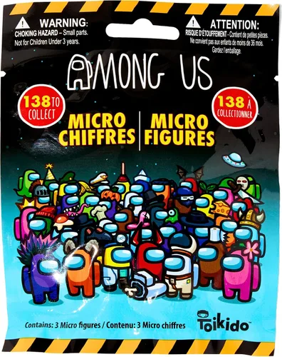 Vista 2 de Toptoys2u Bargain Bundles Among Us Micro Figures Series 1 - Bolsas para persianas (3 unidades)