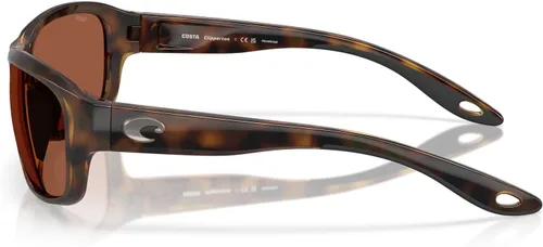 Vista 3 de Costa Del Mar Gafas de sol rectangulares Clipperton unisex Tortuga/Cobre Polarizado 580p