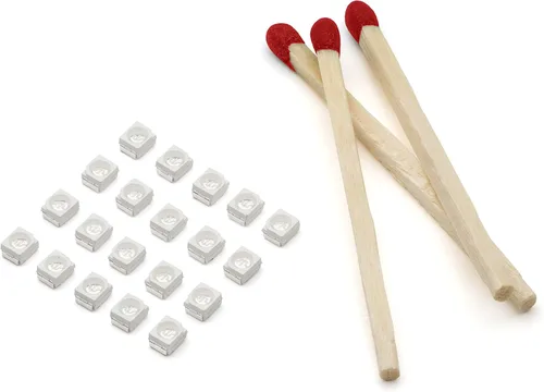 Vista 2 de Oznium 20 piezas de LED de montaje en superficie PLCC-2, 3528 tamaño SMD SMT LED - ámbar