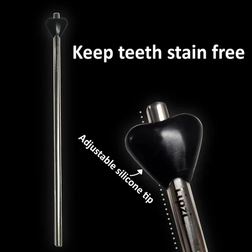 Vista 4 de Lipzi - Paja telescópica de acero inoxidable - Paja antiarrugas compatible con vasos Stanley de 40 onzas - Punta de silicona ajustable para mantener