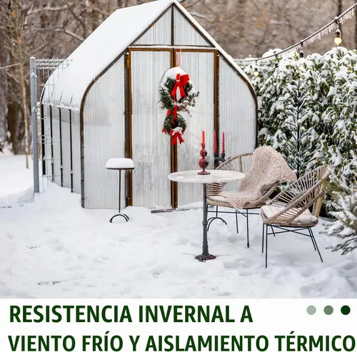 Vista 5 de Tatuo Paquete de 5 Paneles de Policarbonato para Invernadero de 6' x 2' x 0.16'' Láminas de Policarbonato Paneles de Techo de Doble Pared