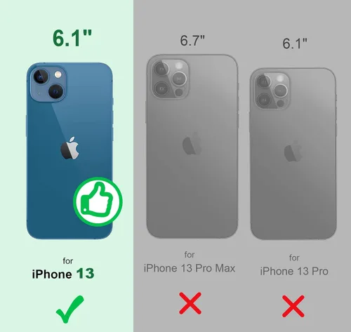 Vista 2 de Silverback Funda transparente diseñada para iPhone 13 con soporte de anillo, protección que absorbe los golpes, a prueba de golpes, para Apple