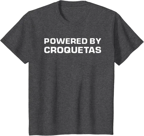 Vista 10 de Camiseta de manga corta con diseño de Croquetas cubanas Negro