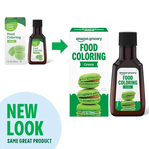 Vista 3 de Amazon Fresh, colorante alimentario verde, 1 onza líquida (anteriormente Happy Belly, el empaque puede variar)