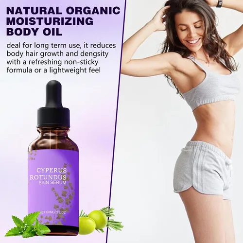 Vista 2 de Cyperus Rotundus - Suero para la piel, 2 piezas, aceite de Cyprus Rotundus para depilación, aceite corporal hidratante orgánico natural, adecuado
