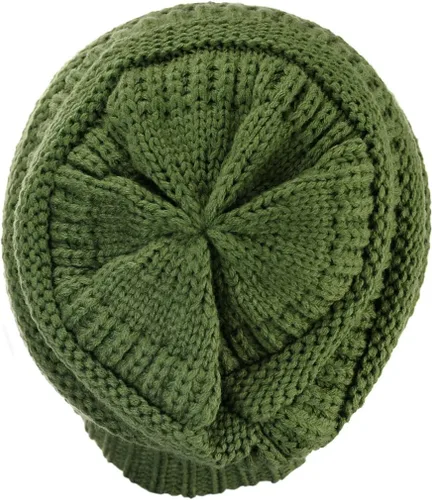 Vista 39 de C.C Trendy Warm Chunky Soft Stretch Cable Knit Beanie
