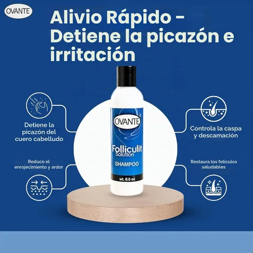 Vista 2 de Solución para foliculitis en champú natural, 6 onzas líquidas